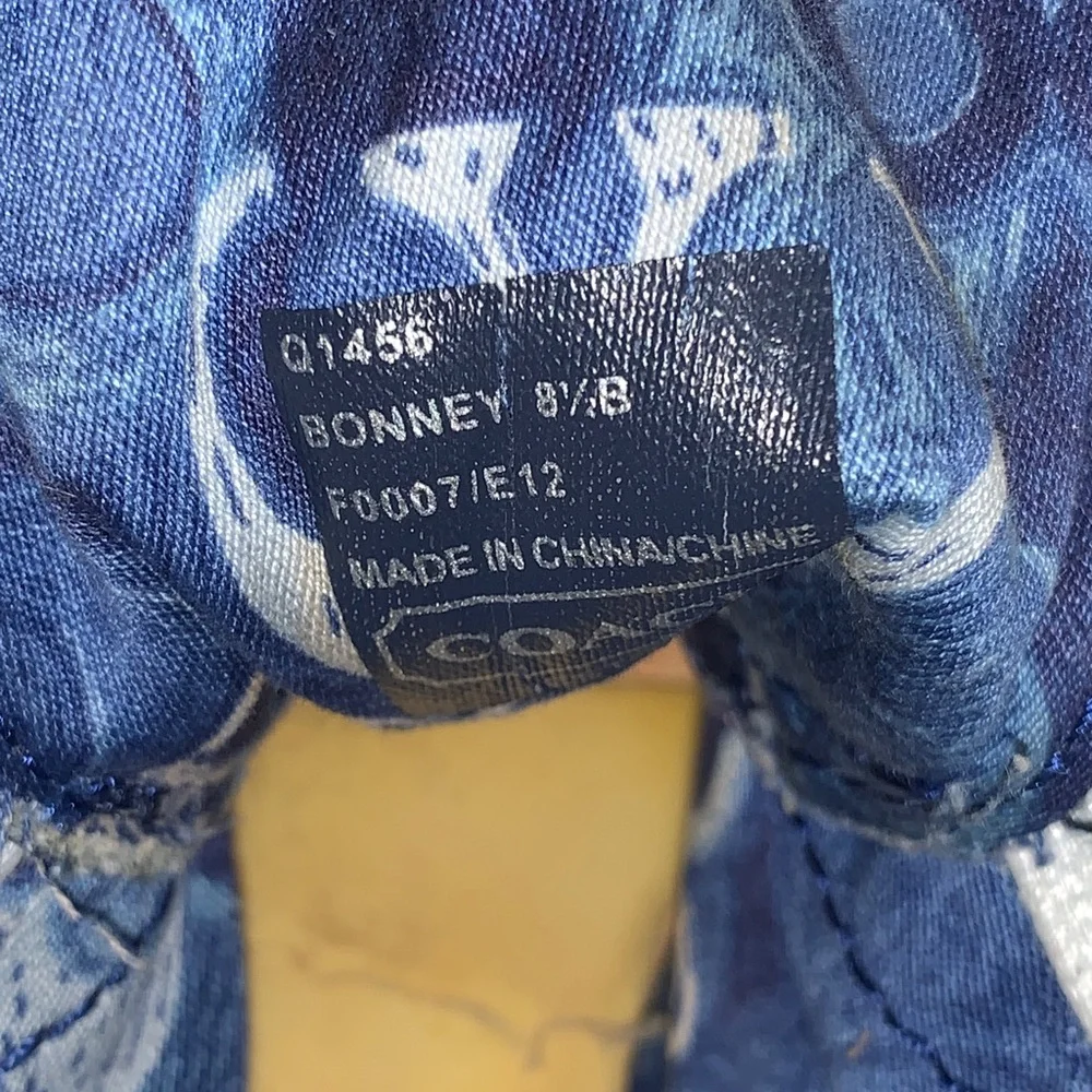 Coach Women’s Bonney Signature Blue Canvas Twill Denim High-Top Sneakers